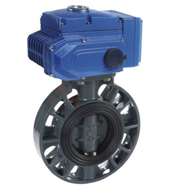 進口電動UPVC對夾蝶閥