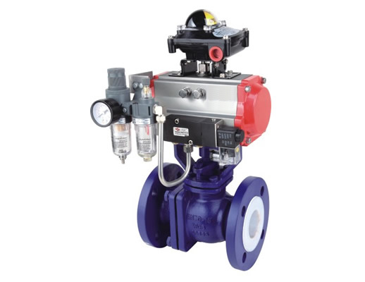 進口氣動單作用襯氟球閥